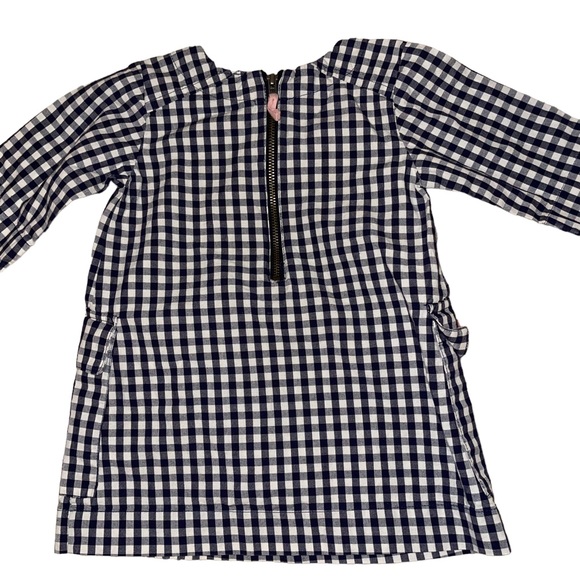 Baby Gap Infant Dress Black White Checked Size 12-18 Months Ling Sleeve Dress - Picture 4 of 5